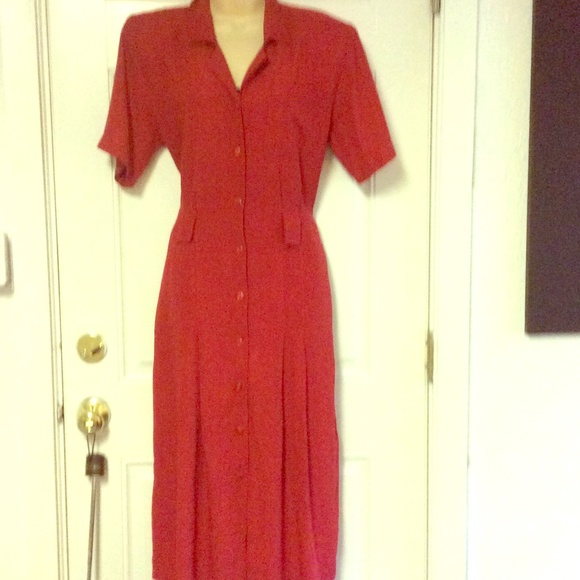 Herve Leger Dresses & Skirts - ❤️💋DEADSTOCK Herve Leger II Paris red shirt swing dress L💋❤️